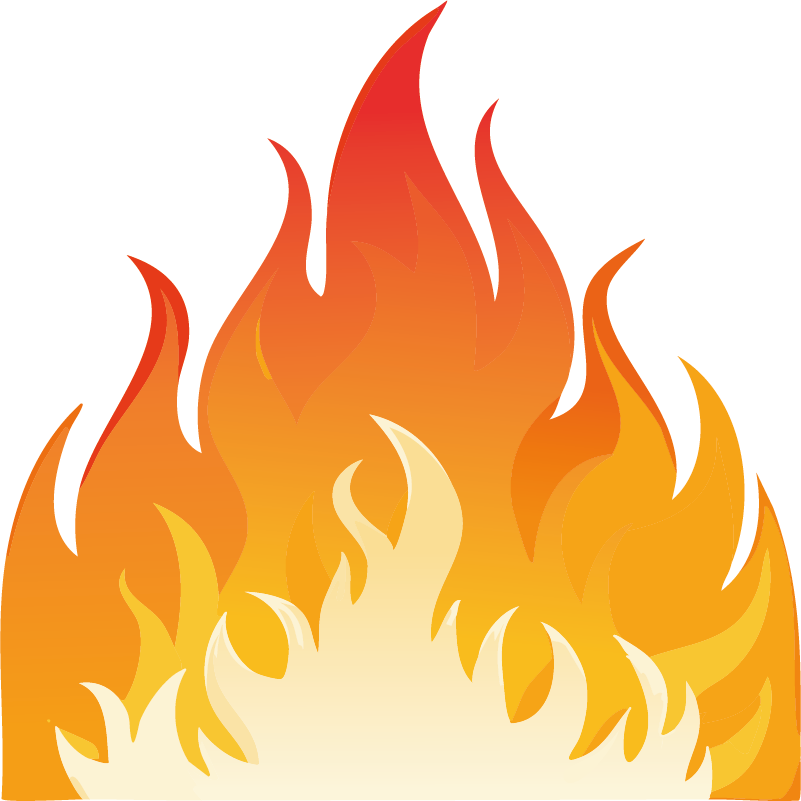 Des flammes sont en fond pour aller avec le sujet du blog.